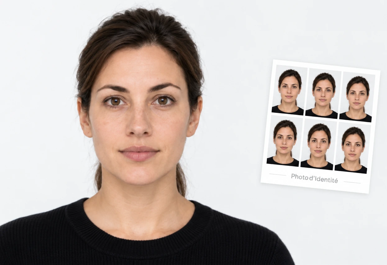 Planche de 6 photos d'identité