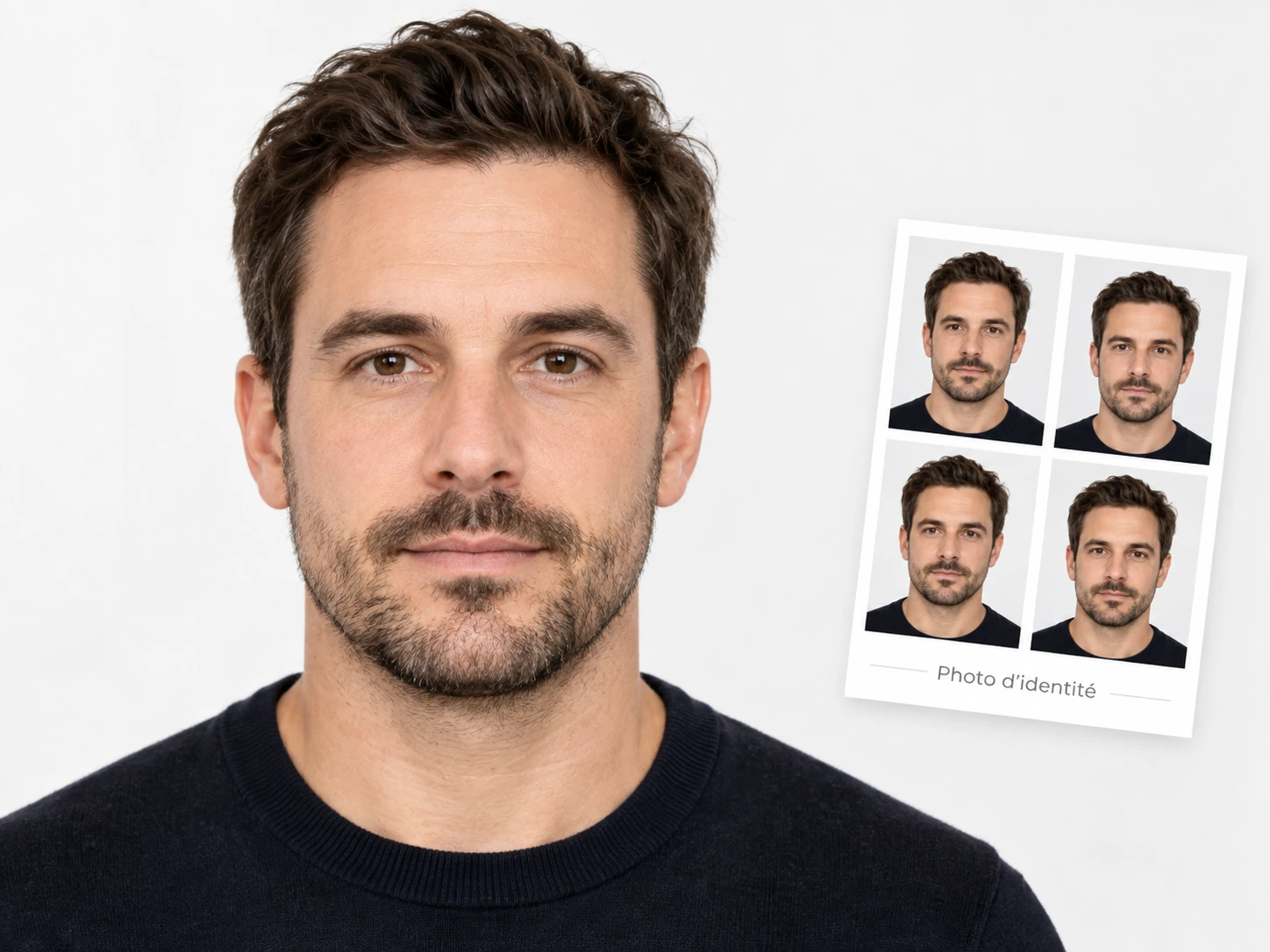 Planche de 4 photos d'identité